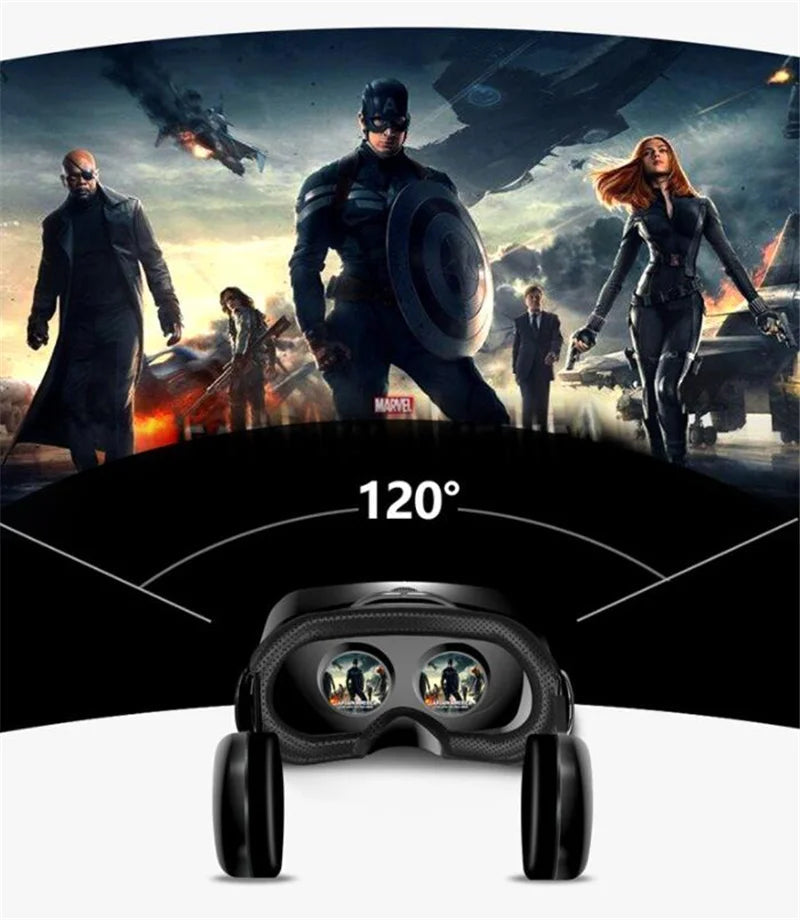 MetaNexusXR VR headset and IMAX screen, showcasing immersive 3D movie experience and phone compatibility. | MetaNexusXR