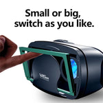 MetaNexusXR VR headset on IMAX screen, showcasing immersive 3D movie and gaming experience. | MetaNexusXR