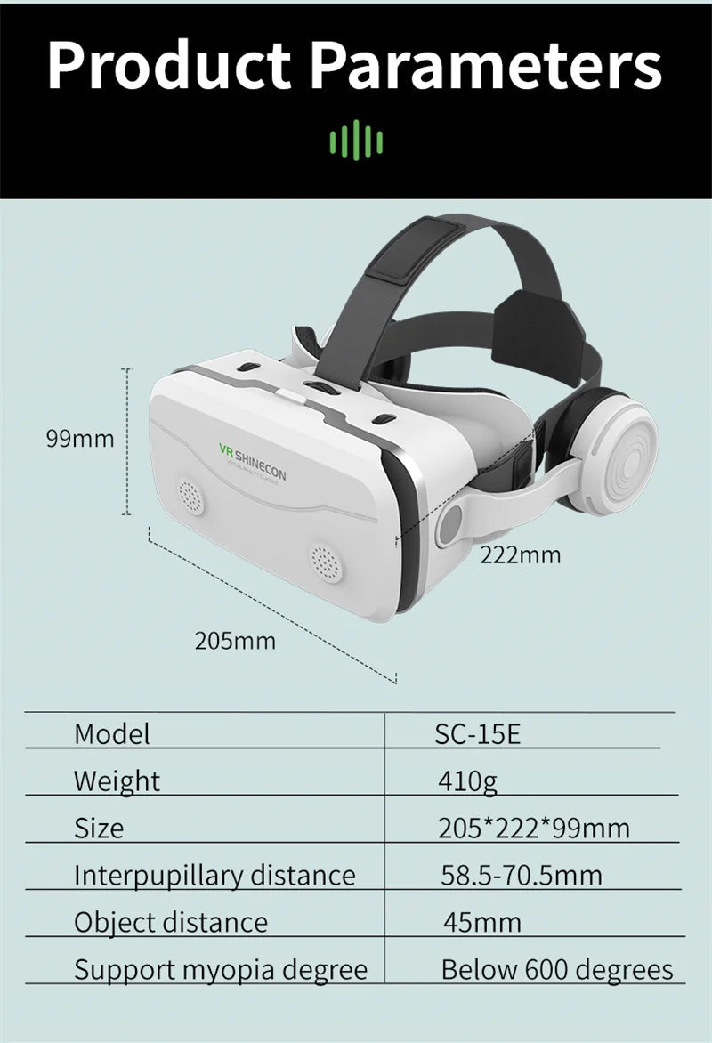 MetaNexusXR G15E VR headset with smartphone display streaming IMAX 3D movie | MetaNexusXR