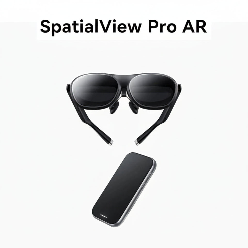 SpatialView Pro AR glasses with 3-screen 360-inch equivalent Micro-OLED display at 120Hz | MetanexusXR