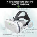 Black MetaNexusXR G15E VR headset streaming IMAX 3D movie with phone dock and joystick support | MetaNexusXR