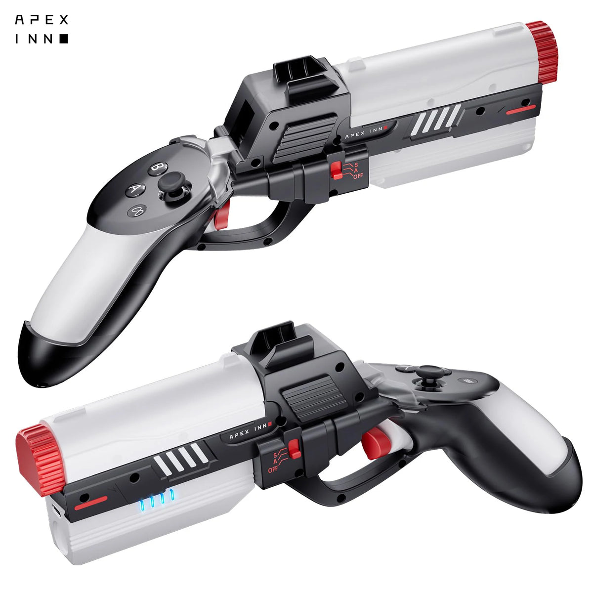 Electric pistol grip for Meta Quest 3S, front view