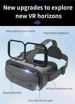 Front view of the Giant-Screen 3D Viewer, glasses-friendly VR headset, dual lenses and phone tray visible | MetaNexusXR
