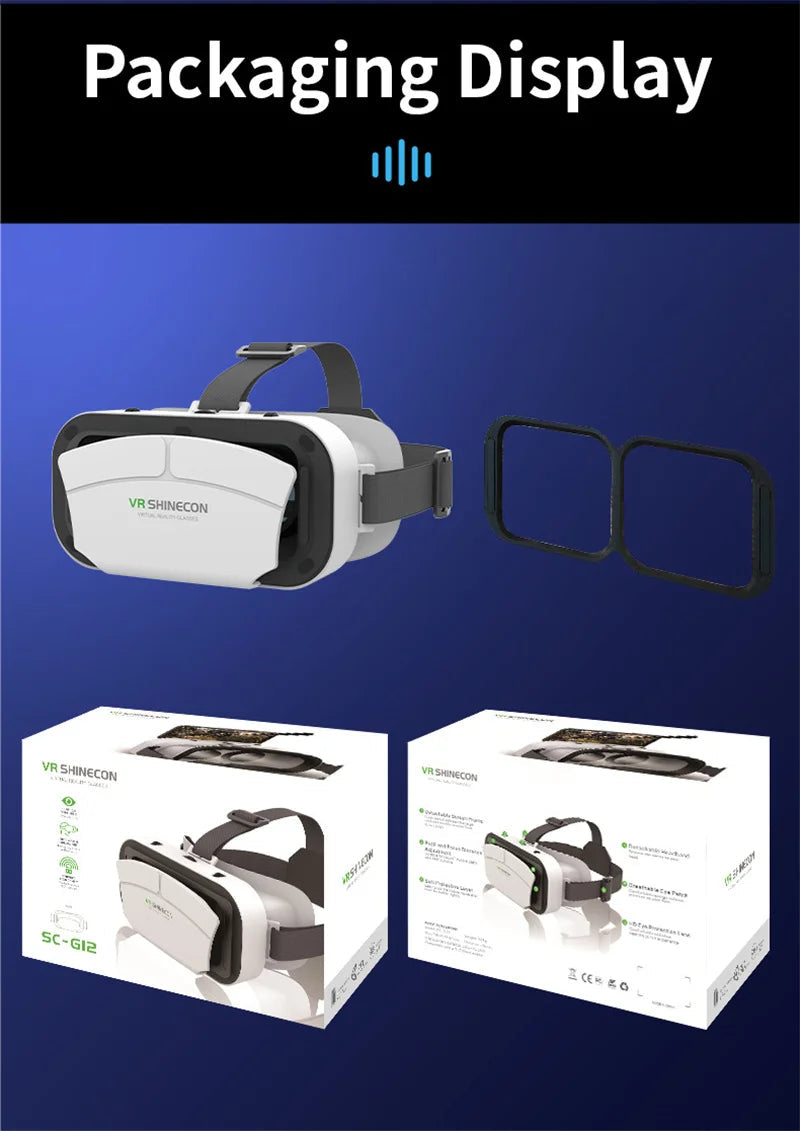 Rear view of the Theater Glasses IMAX VR headset showing the strap adjustment buckle | MetaNexusXR