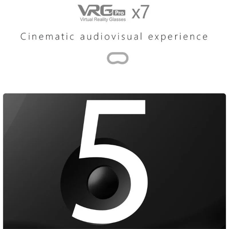 MetaNexusXR VRG X7 headset box featuring VR glasses and smartphone compatibility for immersive 3D experiences. | MetaNexusXR