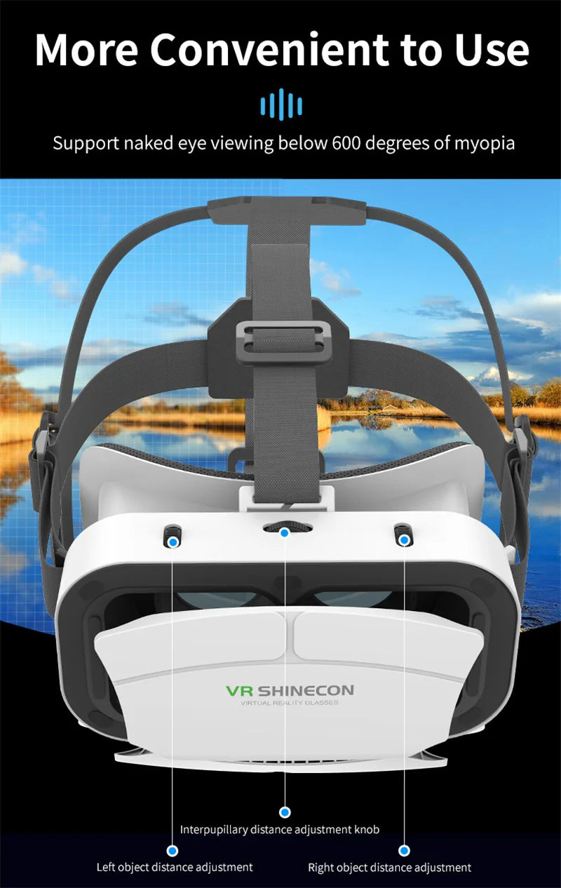 Theater Glasses IMAX VR headset with box contents laid out: headset, cloth and manual | MetaNexusXR