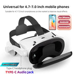 Sleek black VR headset with adjustable straps for 4.7-7in smartphones | MetaNexusXR