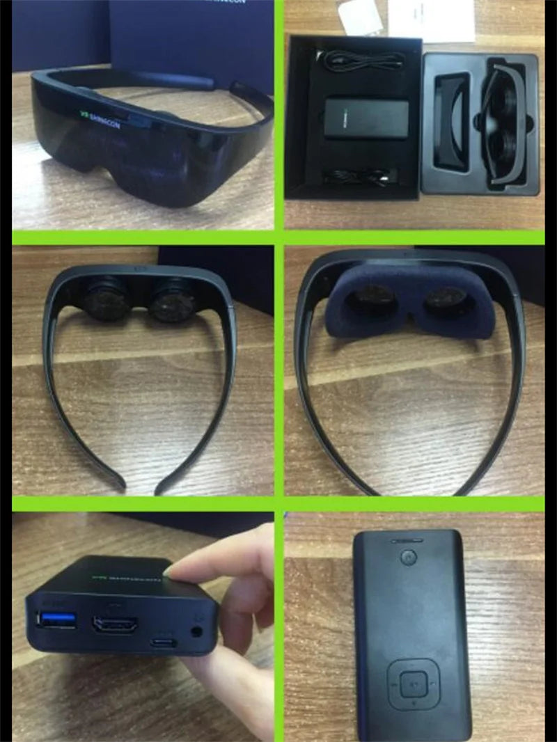 Close-up of the Micro-OLED Personal Cinema Glasses's lens housing and focus controls | MetaNexusXR