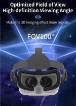 Angled studio shot of the Theater Glasses IMAX VR headset against a dark background | MetaNexusXR