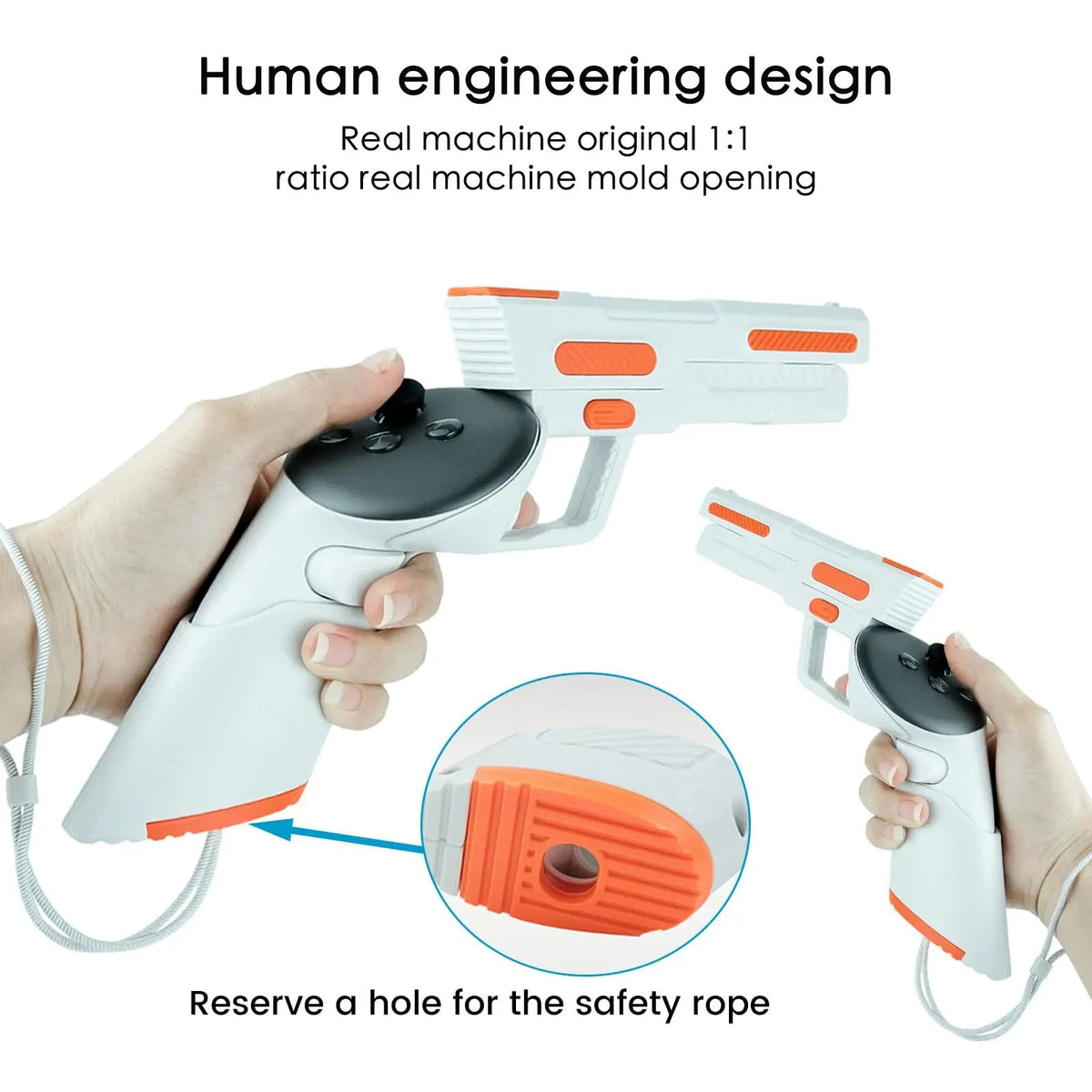 VR Gun Stock For Meta Quest 3/3S Enhanced Shooter Gaming Experience Controller Grips Extension Handle Retrofitting Accessories Metanexus XR