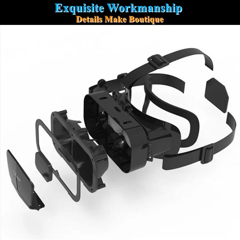 Rear view of the Wide-FOV VR headset for phone (under 350g) showing the strap adjustment buckle | MetaNexusXR