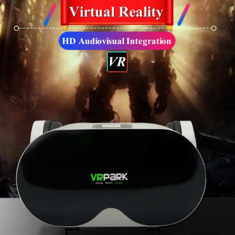 J70 4K Google Cardboard-compatible VR headset with box contents laid out: headset, cloth and manual | MetaNexusXR