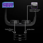 Close-up of the Micro-OLED Personal Cinema Glasses's lens housing and focus controls | MetaNexusXR