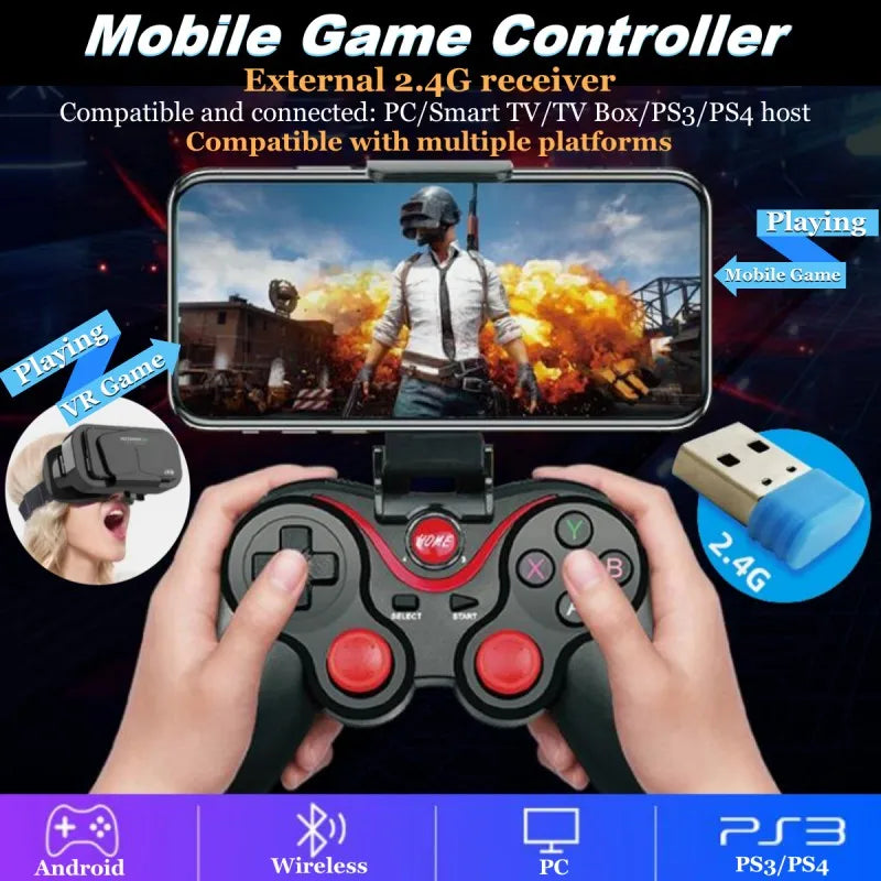 MetaNexusXR VR headset and X3 game joystick, compatible with 4.5-6.5" phones. | MetaNexusXR
