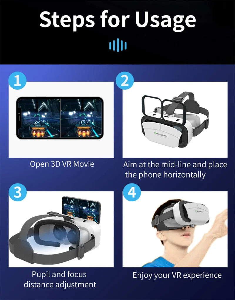 Top-down view of the Theater Glasses IMAX VR headset with the phone tray open | MetaNexusXR