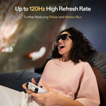 AR display glasses side profile with adjustable temple arms