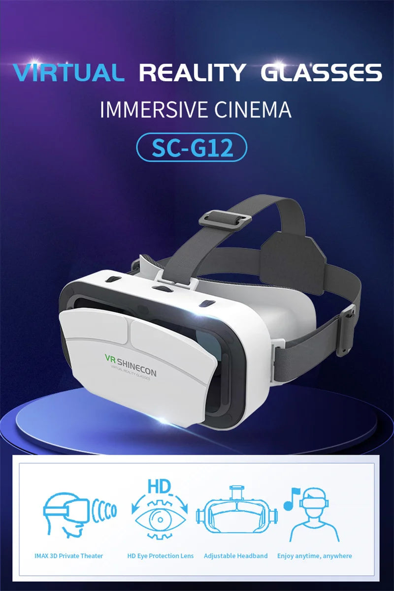 Theater Glasses IMAX VR headset shown with a smartphone loaded into the phone tray | MetaNexusXR