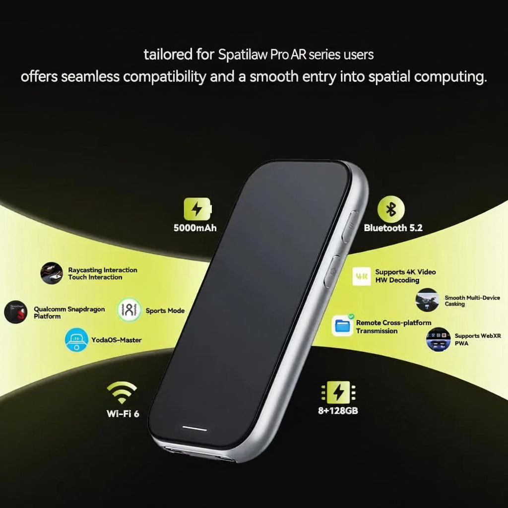 SpatialView Pro AR glasses showcasing the 3-screen 360-inch equivalent Micro-OLED display | MetanexusXR