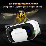 Angled studio shot of the Compact Foldable VR headset for phone (280g) against a dark background | MetaNexusXR