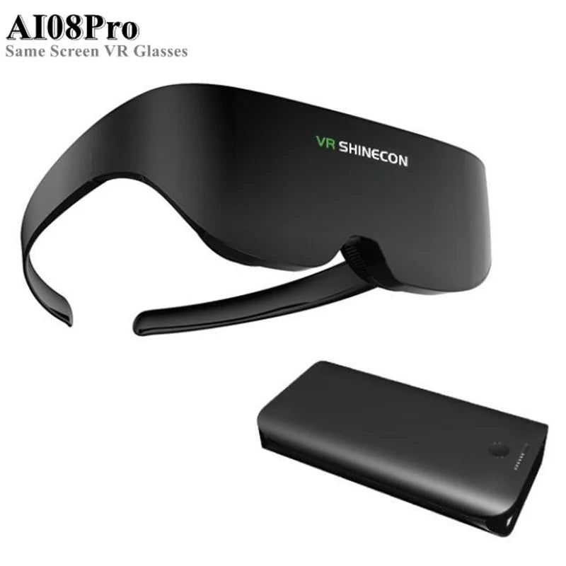 Top-down view of the Micro-OLED Personal Cinema Glasses with the phone tray open | MetaNexusXR