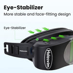 MetaNexusXR HydroSight smart swim goggles displaying lap and pace metrics poolside. | MetaNexusXR