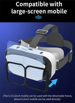 Three-quarter angle of the Theater Glasses IMAX VR headset showing the adjustable head strap | MetaNexusXR