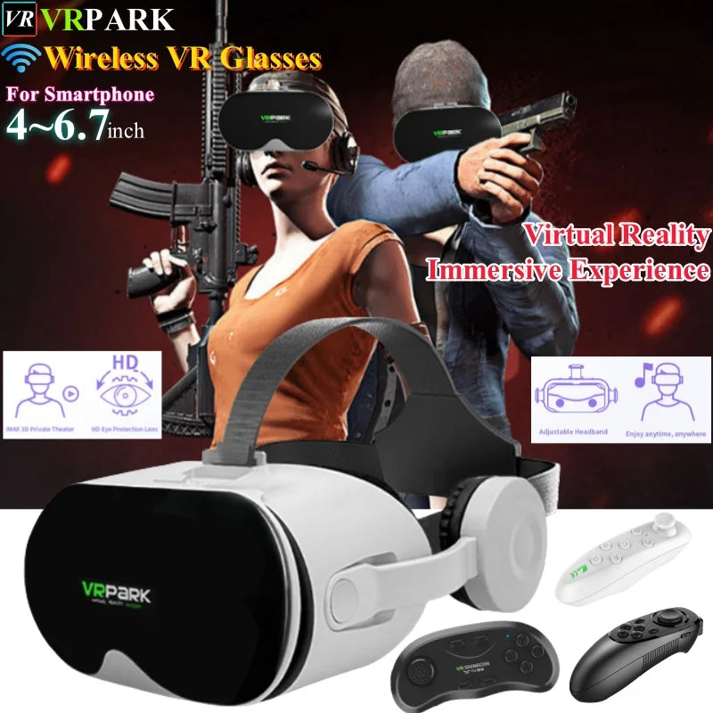 Front view of the J70 4K Google Cardboard-compatible VR headset, dual lenses and phone tray visible | MetaNexusXR