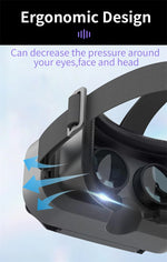Top-down view of the Giant-Screen 3D Viewer, glasses-friendly VR headset with the phone tray open | MetaNexusXR