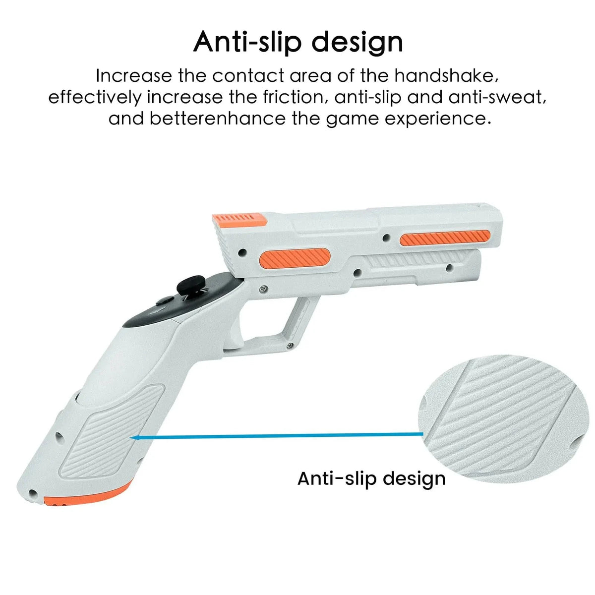 VR Gun Stock For Meta Quest 3/3S Enhanced Shooter Gaming Experience Controller Grips Extension Handle Retrofitting Accessories Metanexus XR