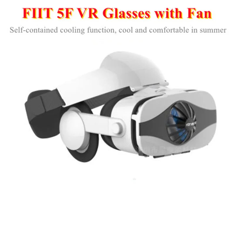 VR headset with built-in cooling fan in-hand, showing overall size and build | MetaNexusXR