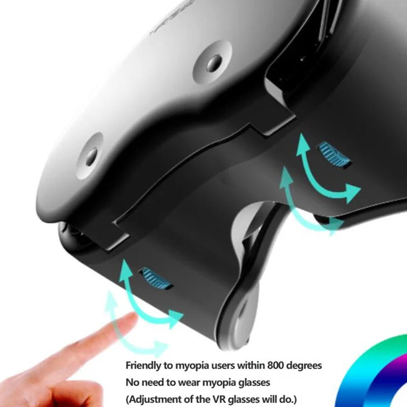 MetaNexusXR VRG X7 VR headset box showing the VR glasses and smartphone compatibility. | MetaNexusXR