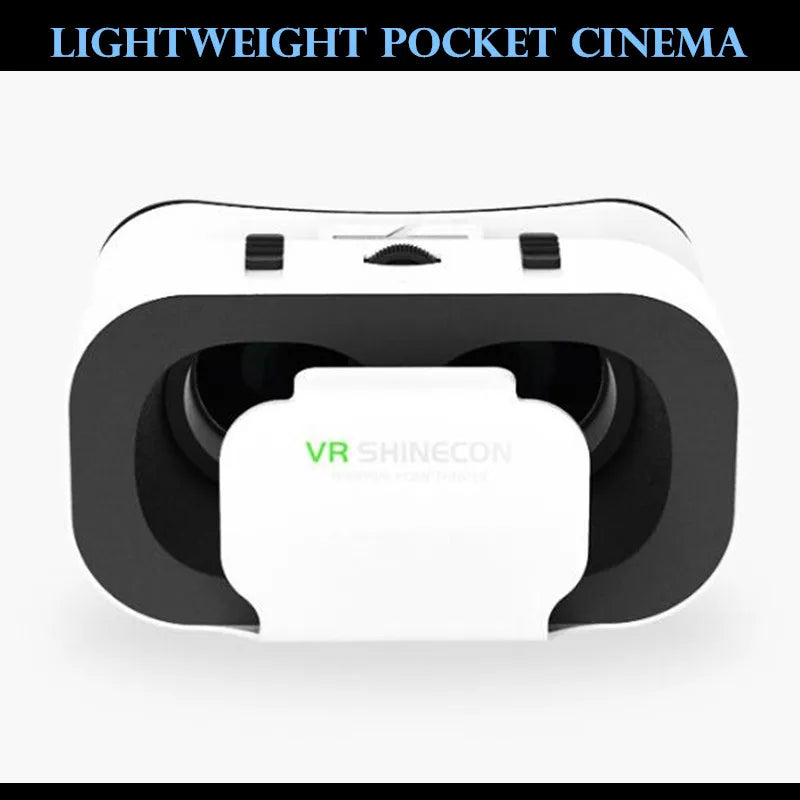 Front view of the Compact Foldable VR headset for phone (280g), dual lenses and phone tray visible | MetaNexusXR