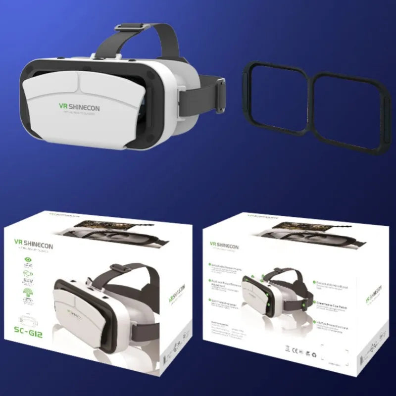 Theater Glasses IMAX VR headset worn by a user, strap tightened for a secure fit | MetaNexusXR