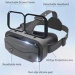 Close-up of the Giant-Screen 3D Viewer, glasses-friendly VR headset's lens housing and focus controls | MetaNexusXR