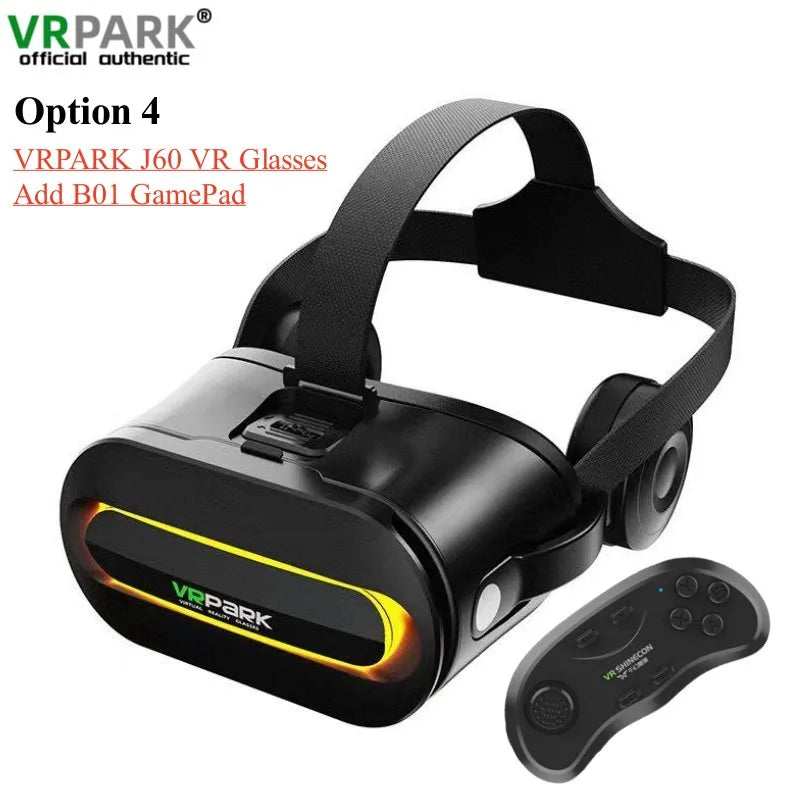 J60 4K wireless VR headset with adjustable straps for smartphone 3D viewing | MetaNexusXR
