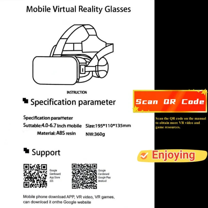 MetaNexusXR J30 VR headset box showing 4K 3D glasses for smartphones up to 6.7". | MetaNexusXR