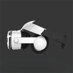 Rear view of the VR headset with built-in cooling fan showing the strap adjustment buckle | MetaNexusXR