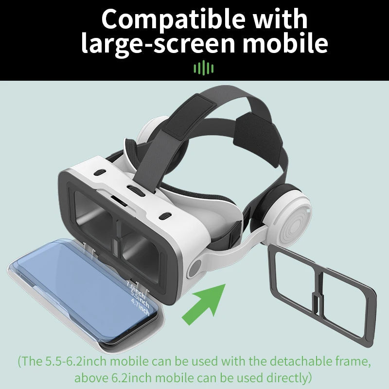 MetaNexusXR G15E VR headset with phone dock for IMAX 3D gaming experience, available at MetaNexusXR