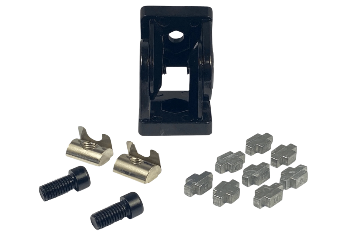 40x40 Pivot Joint Connector for 8 mm Slot Aluminium Profile – 180° Hinge, Zinc Alloy – 40x40 zinc alloy pivot joint connector for aluminium profile – photo 2 of 16