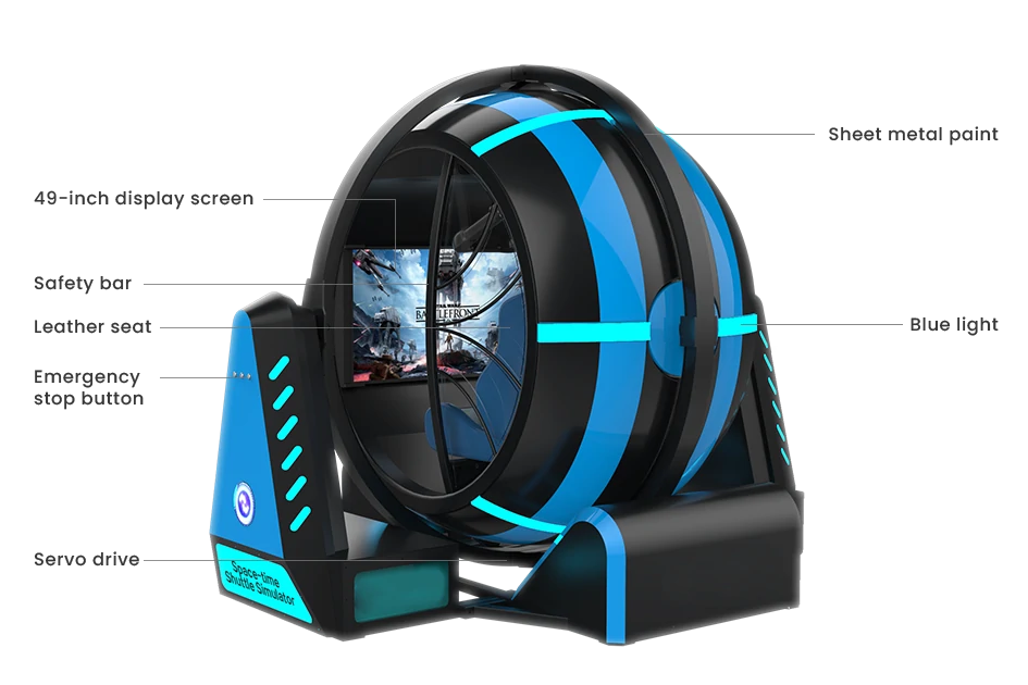 VR Pod – Two-Player 720° Rotating Sci-Fi Capsule – MNX-CVR-POD720-2S – photo 2 of 12