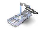 Adjustable Keyboard & Mouse Tray V2 for Aluminium Profile Sim Rigs – Left or Right, Matte Black – adjustable keyboard and mouse tray V2 on an aluminium profile rig – photo 2 of 7