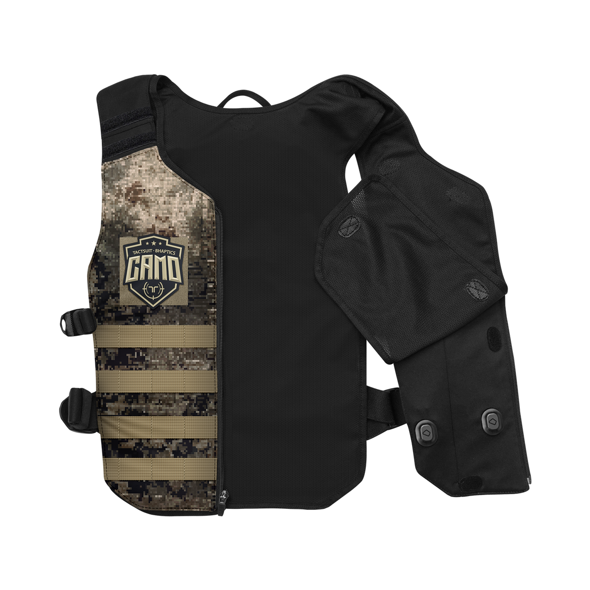 Camo Haptic Vest Bundle – MOLLE Camouflage Vest plus Arm Sleeves – camo haptic vest bundle – photo 4 of 15