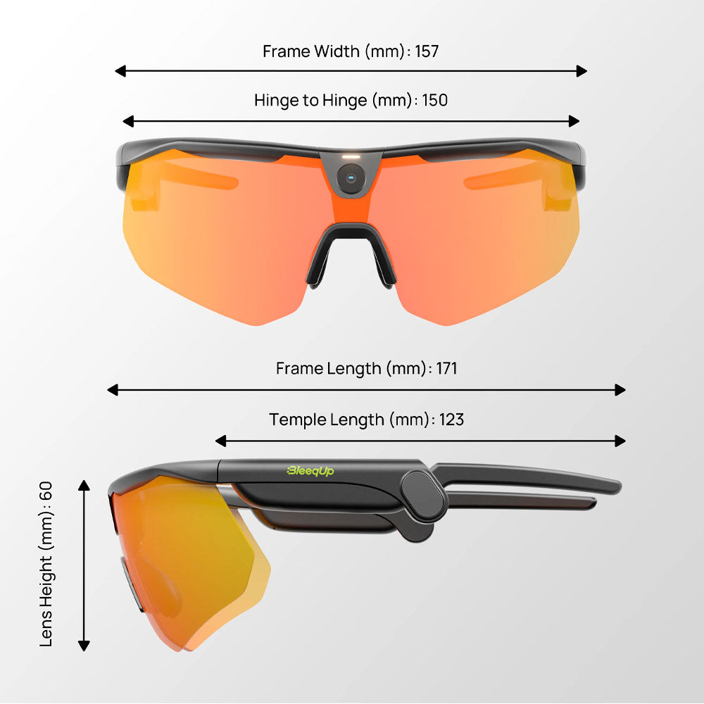 BleeqUp Ranger glasses, Zeiss lens close-up