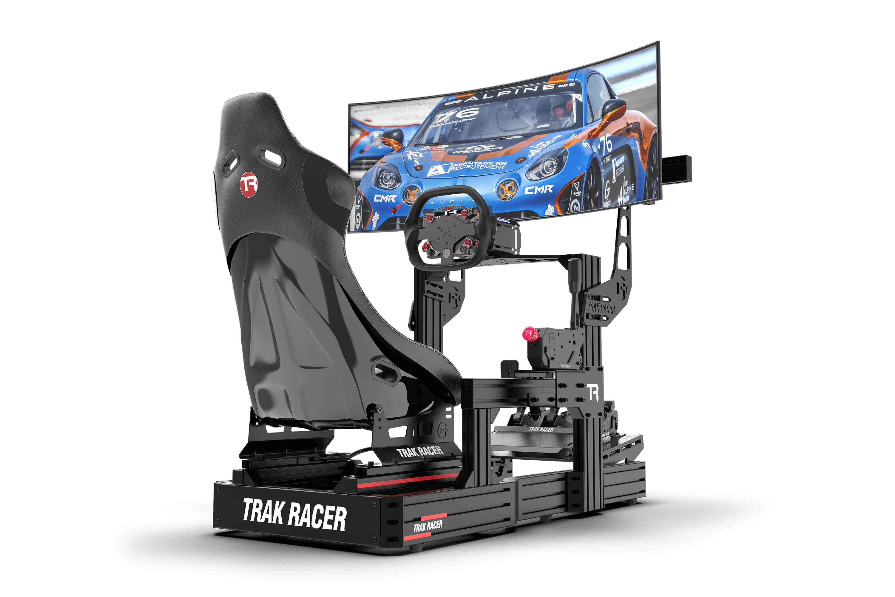 Cockpit-Mounted Single Monitor Stand – Aluminium, Screens up to 80 Inch, Upgradeable – aluminium cockpit-mounted single monitor stand on a sim rig – photo 1 of 5
