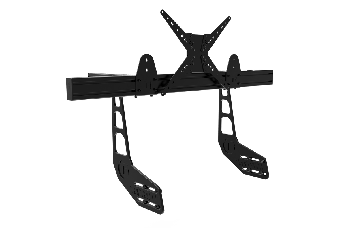 Cockpit-Mounted Single Monitor Stand – Aluminium, Screens up to 80 Inch, Upgradeable – aluminium cockpit-mounted single monitor stand on a sim rig – photo 3 of 5