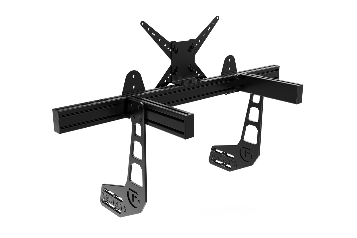 Cockpit-Mounted Single Monitor Stand – Aluminium, Screens up to 80 Inch, Upgradeable – aluminium cockpit-mounted single monitor stand on a sim rig – photo 4 of 5