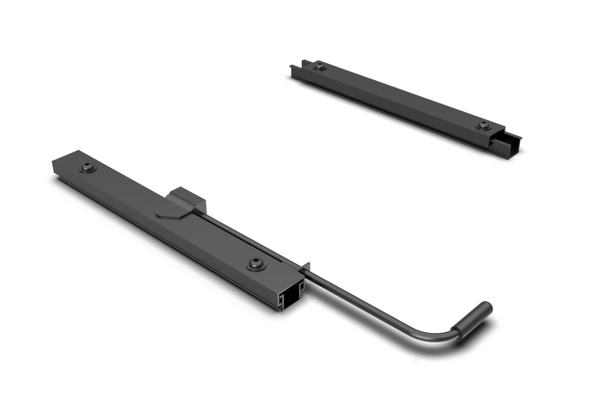 Compact Seat Slider Kit – Low-Profile Seat Rails with Small Handle for Sim Racing & Flight Sim – compact low-profile steel seat slider rails with small handle – photo 1 of 8