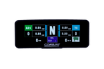 Compact Sim Racing Dashboard – 2.99 Inch Telemetry Display, SimHub Ready, USB-C – compact 2.99 inch sim racing telemetry dashboard above a wheel base – photo 1 of 14