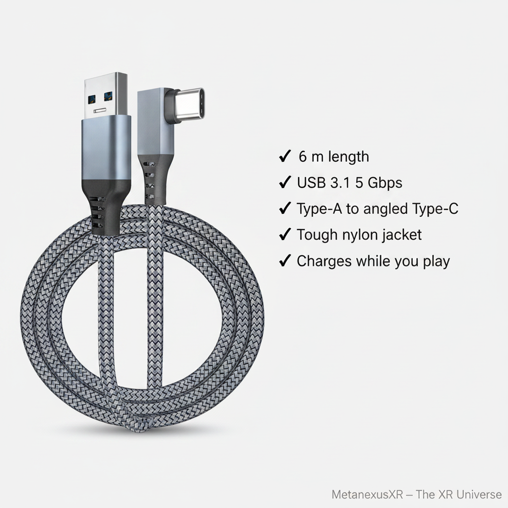 USB-A to Type-C 6m VR cable for room-scale gaming — Metanexus XR