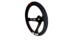 Deep-Dish Drift Steering Wheel 350 mm – Alcantara-Style Grip, Red Stitching, 70 / 50 mm PCD – 350 mm deep-dish drift sim racing steering wheel with red stitching – photo 2 of 4